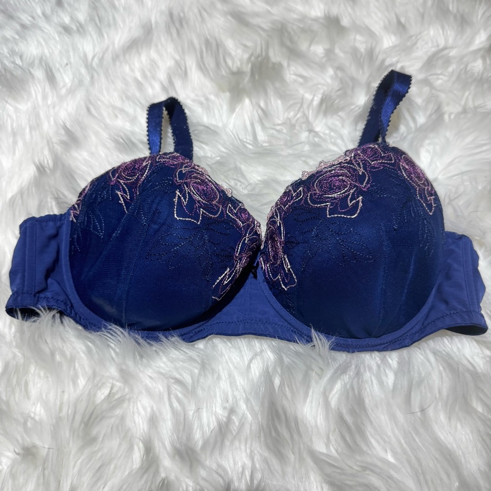 Voglio blue embroidered‎ bra size 46C